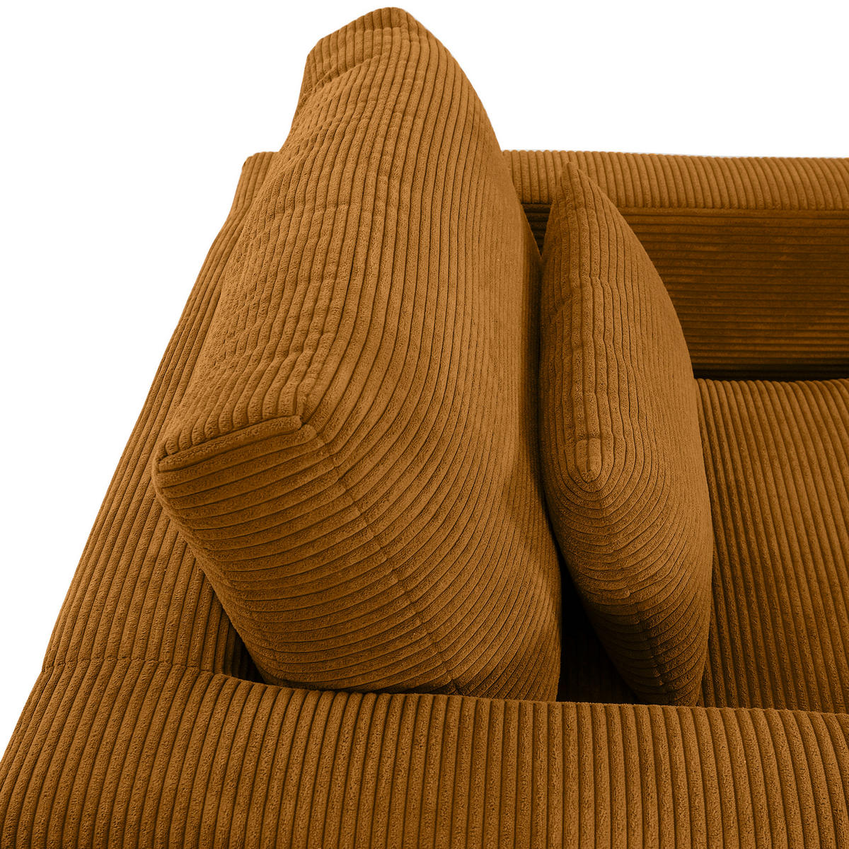 XXL-SESSEL in Cord Bernsteinfarben  - Bernsteinfarben/Schwarz, Romantik / Landhaus, Kunststoff/Textil (120/67/140cm) - Landscape