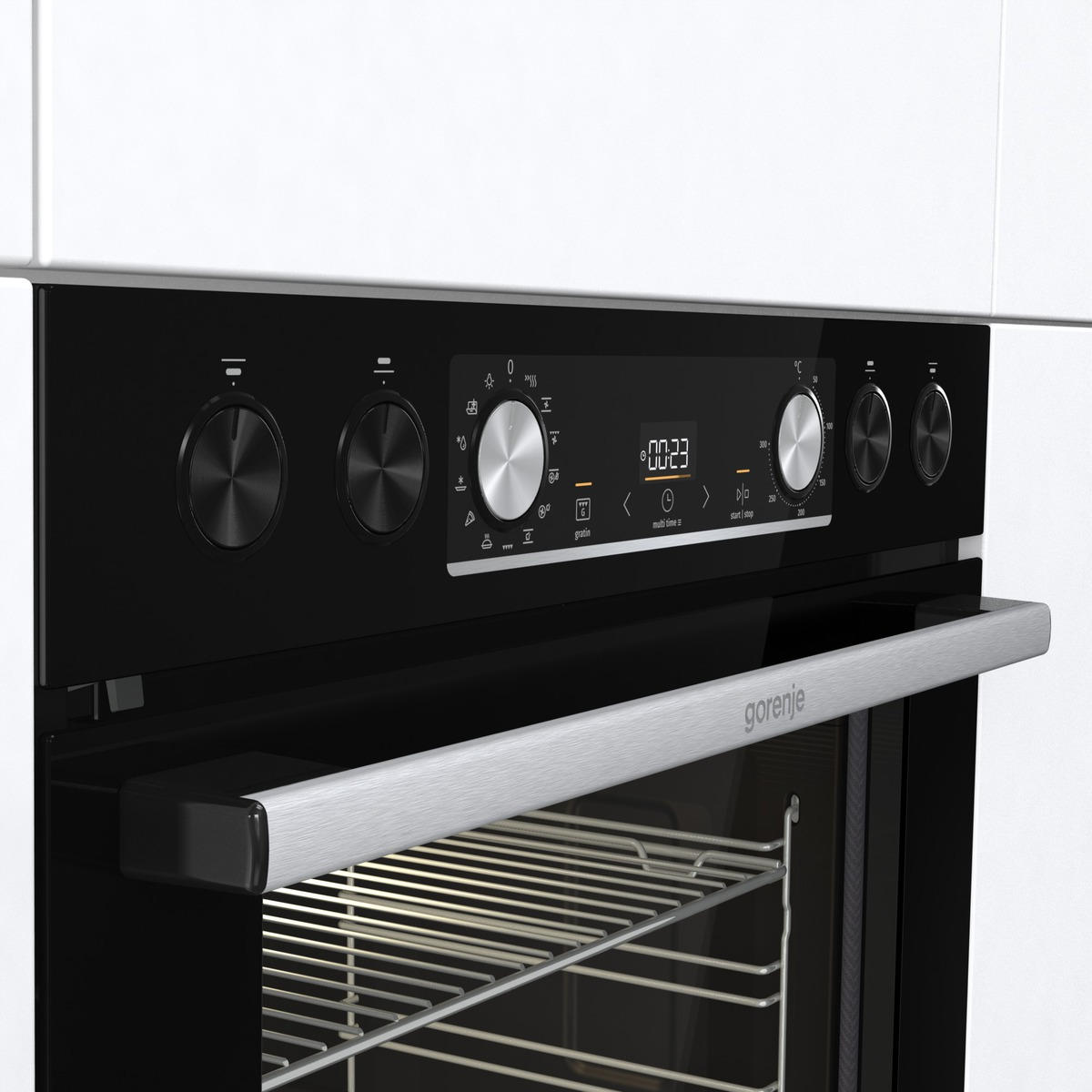 HERDSET  - Schwarz Hochglanz, Basics (59,5/59,5/56,4cm) - Gorenje