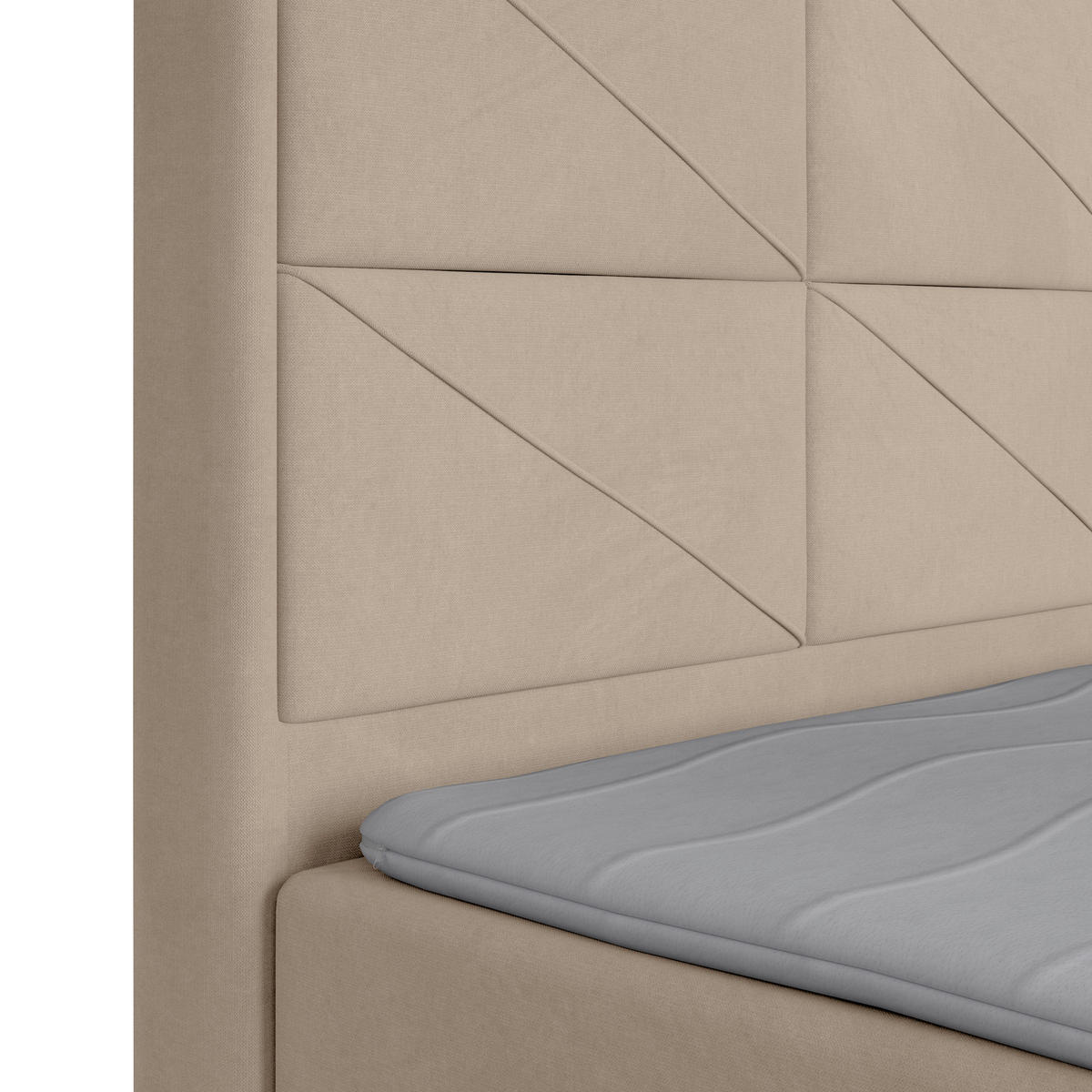 BOXSPRINGBETT 180/200 cm  in Beige  - Beige, Modern, Holz/Kunststoff (180/200cm) - MID.YOU