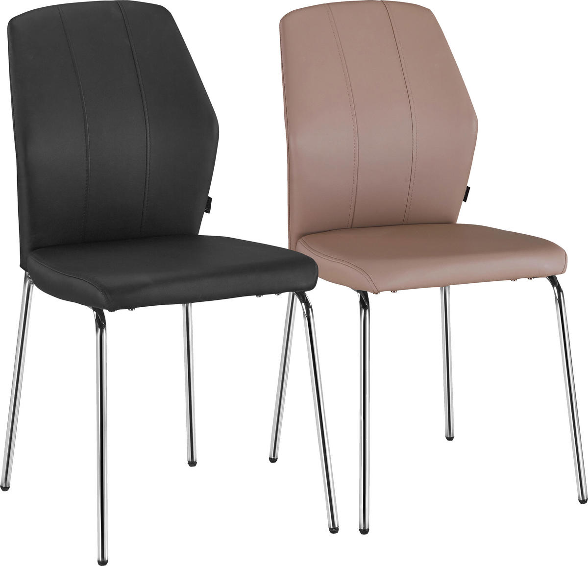 STOLICA  crna, boja hroma       - boja hroma/crna, Dizajnerski, metal/tekstil (47/90/58cm) - Carryhome