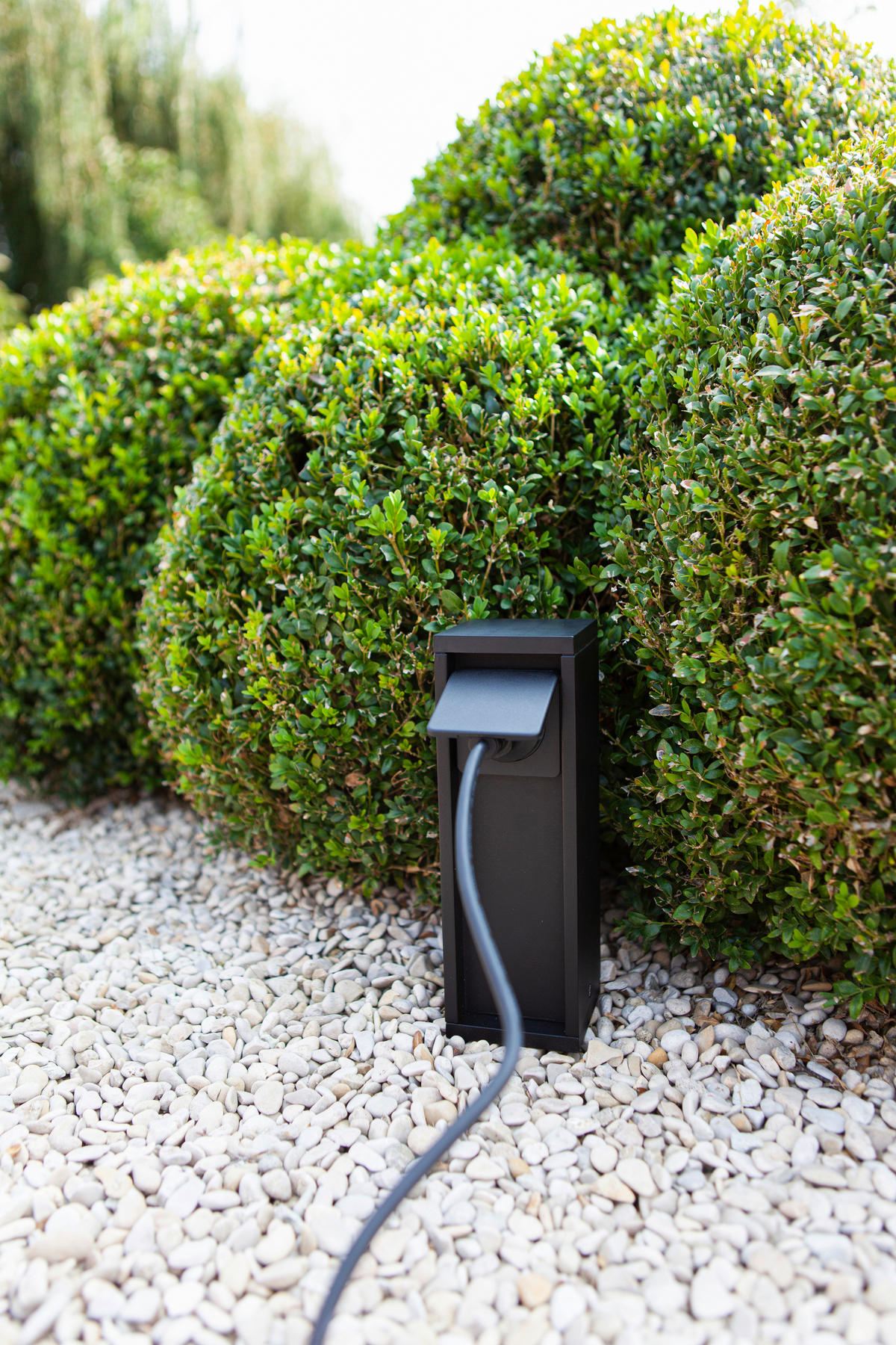 GARTENSTECKDOSE - Anthrazit, Basics, Metall (24,1/8/8cm)