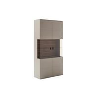VITRINE  in   - Anthrazit, Design, Glas/Holzwerkstoff (100/199/37cm) - Livetastic