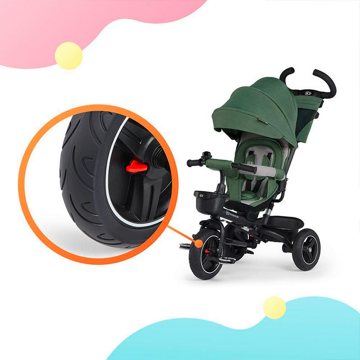 TRICIKL   - Basics, drvo/metal (51/108/106cm) - kinderkraft