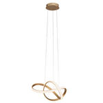 LED-HÄNGELEUCHTE 55/55/150 cm  - Goldfarben, Design, Kunststoff/Metall (55/55/150cm) - Dieter Knoll