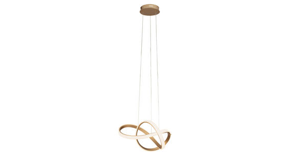 LED-HÄNGELEUCHTE 55/55/150 cm  - Goldfarben, Design, Kunststoff/Metall (55/55/150cm) - Dieter Knoll