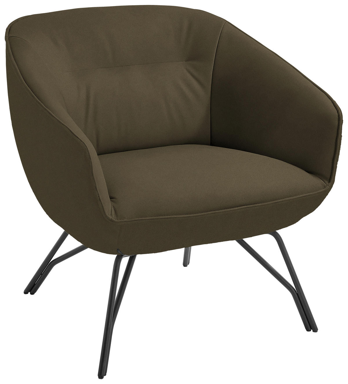 COCKTAILSESSEL - Anthrazit/Grün, Design, Leder/Metall (76/80/73cm) - Joop!