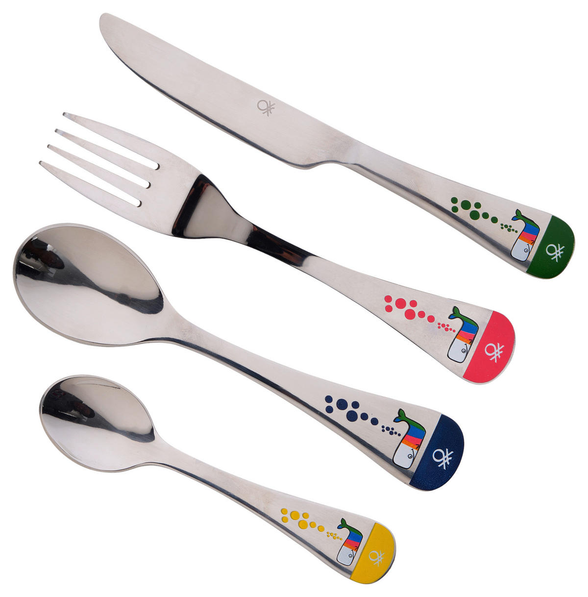 BESTECKSET RAINBOW  4-teilig  - Edelstahlfarben, Basics, Metall (13.3/20/2.7cm) - Benetton