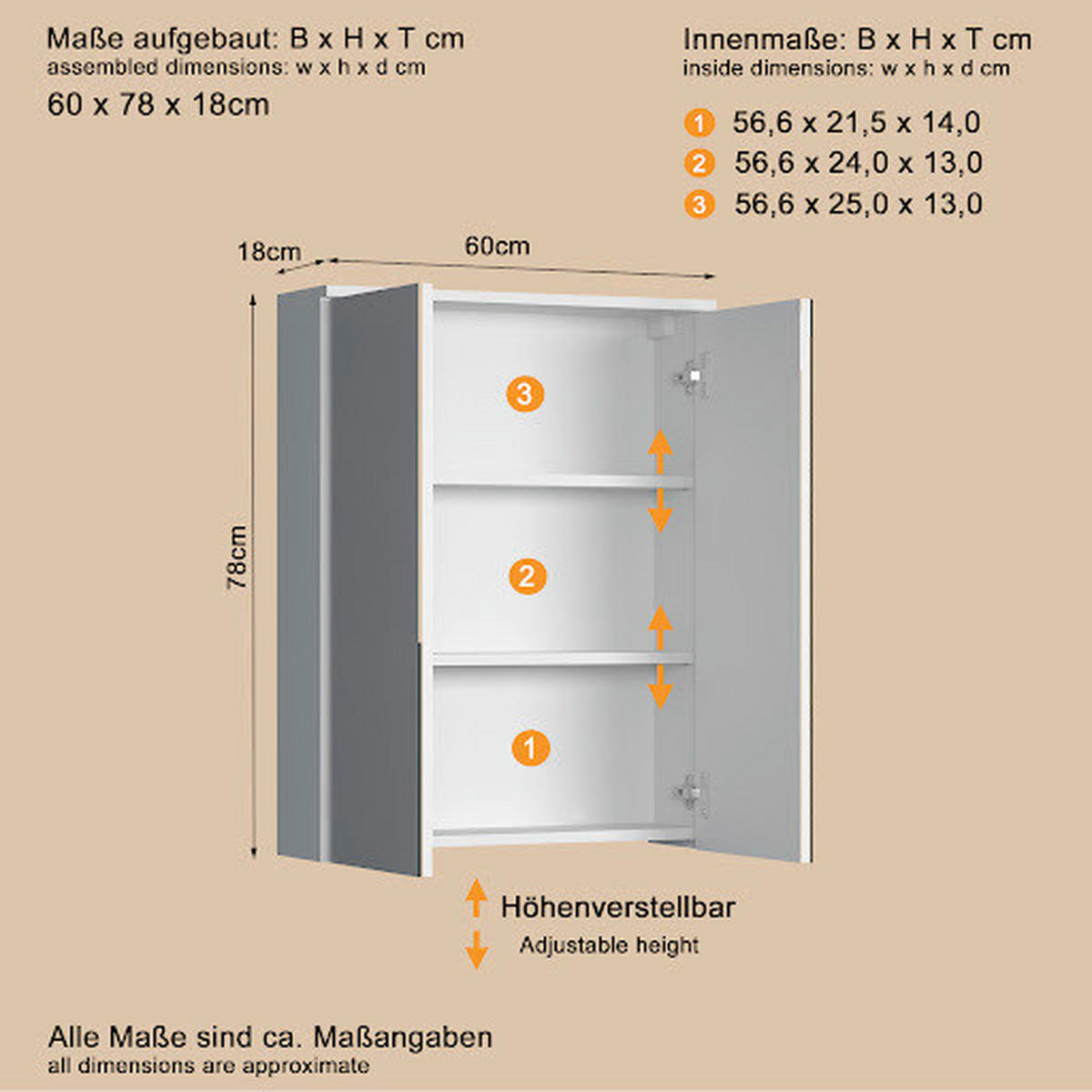 BADEZIMMER 3-teilig  in  - Weiß Hochglanz/Silberfarben, Trend, Holzwerkstoff/Kunststoff (112/192/32cm) - MID.YOU