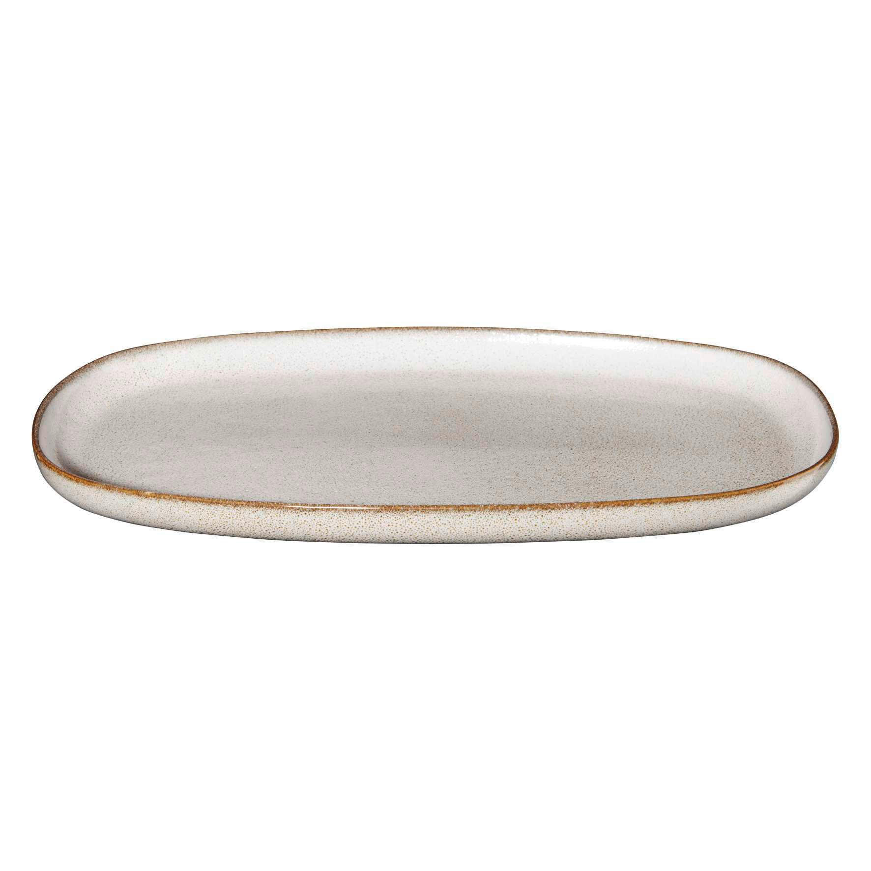SERVIERPLATTE - Beige, Design, Keramik (31/18/2cm) - ASA