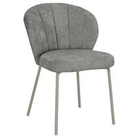 VIERFUßSTUHL  in Eisen Chenille Holz, Metall, Textil  - Grau, MODERN, Holz/Textil (55/79/59cm) - P & B