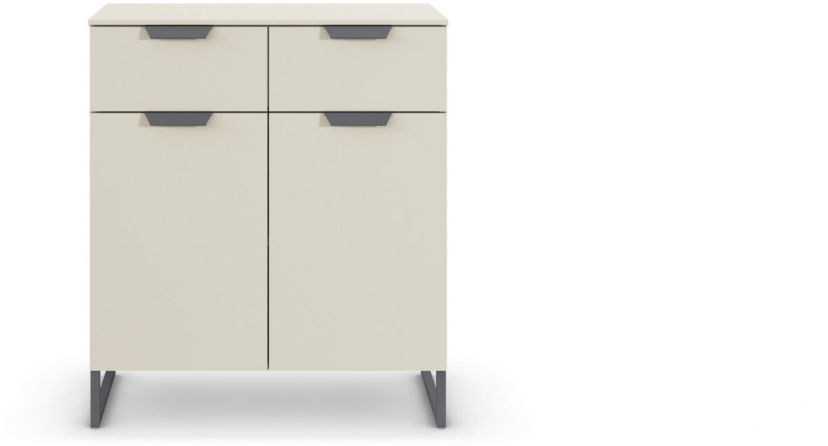 KOMMODE  in 80/81/42 cm  - Champagner/Dunkelgrau, Design, Holzwerkstoff/Metall (80/81/42cm) - Carryhome