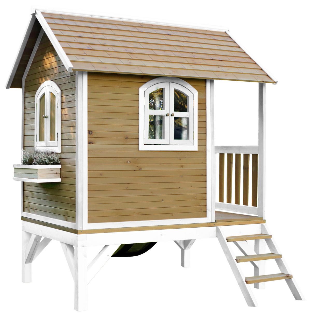 SPIELHAUS 287/231/191 cm  - Rot/Braun, KONVENTIONELL, Holz (287/231/191cm) - Ambia Garden