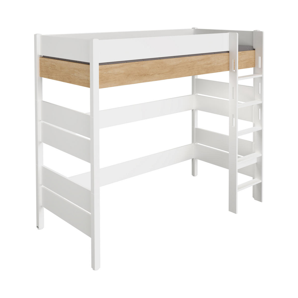 HOCHBETT 90/200 cm Weiß, Eichefarben von PAIDI
