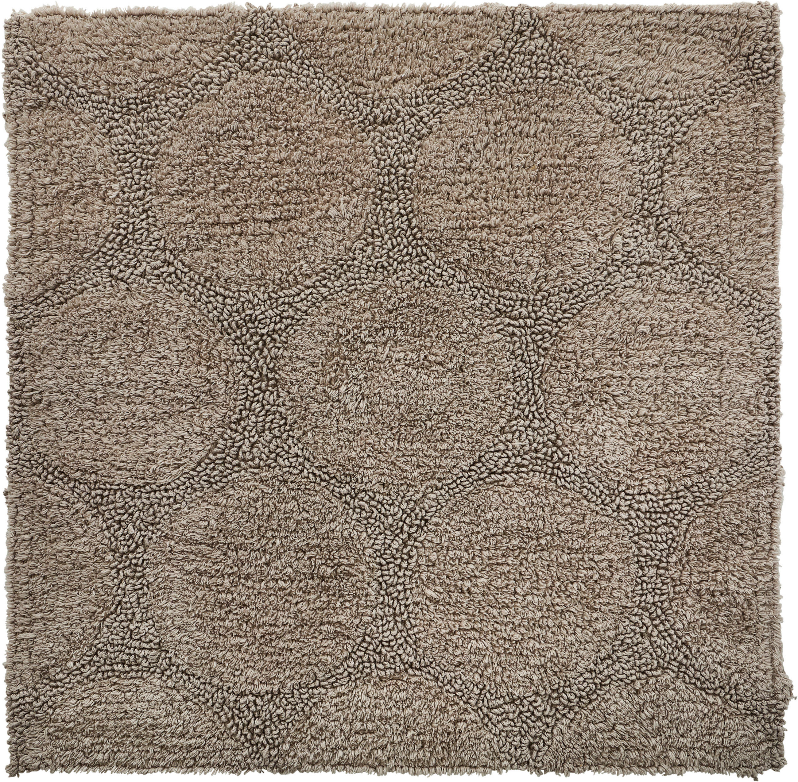 BADEMATTE CIRCLE Beige 60/60 cm  - Beige, Textil (60/60cm) - Novel