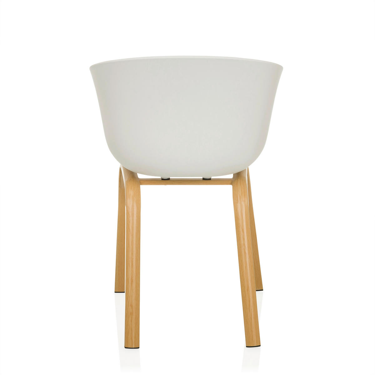 STOL MED ARMSTÖD slät  - vit/ljusbrun, Modern, metall/plast (54/78/56cm) - MID.YOU