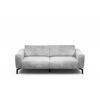 2,5-SITZER in Samt Hellgrau  - Hellgrau/Schwarz, Design, Textil/Metall (220/86/86-94cm) - SENSOO