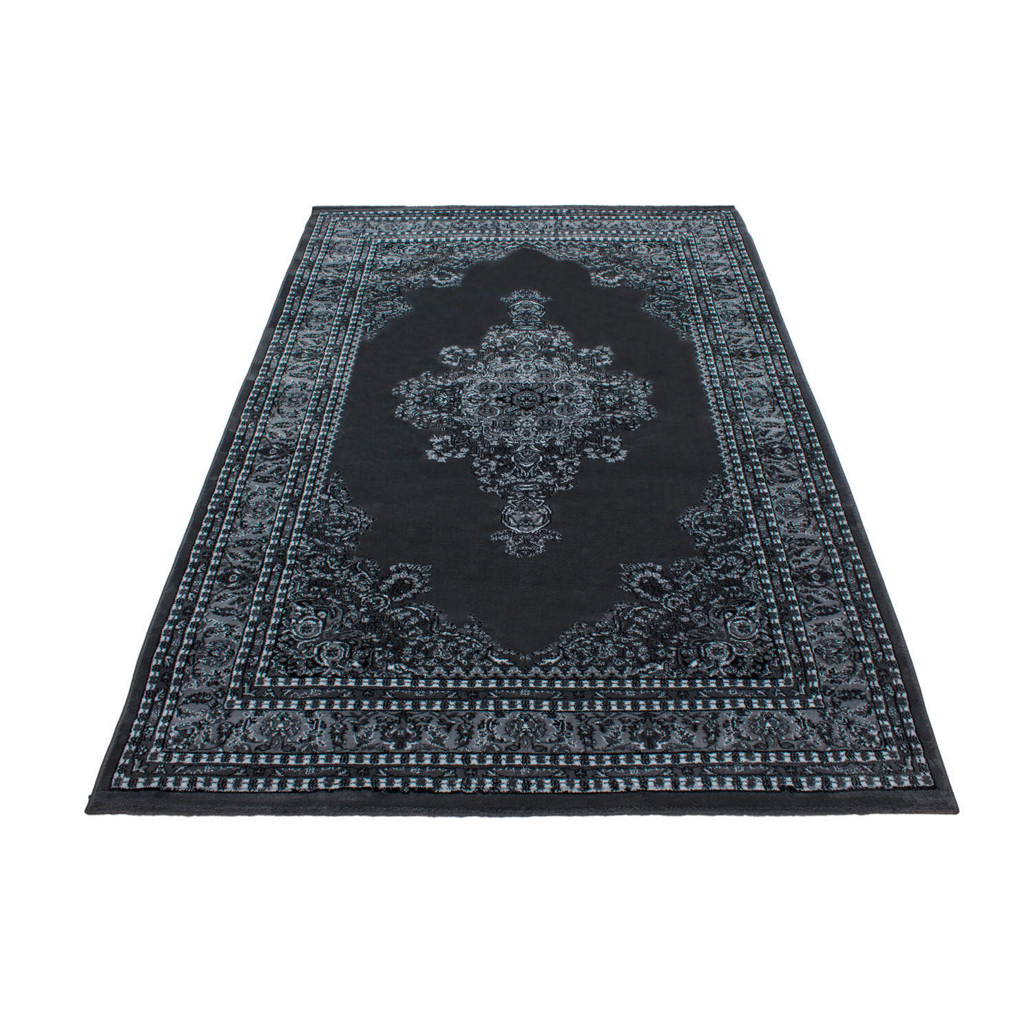 VÄVD MATTA 240/340 cm Marrakesh  - grå/svart, Klassisk, textil (240/340cm) - Novel
