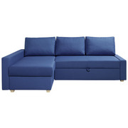 SJEDEĆA GARNITURA - siva/plava, Moderno, drvni materijal/drvo (226/156cm) - Ti`me