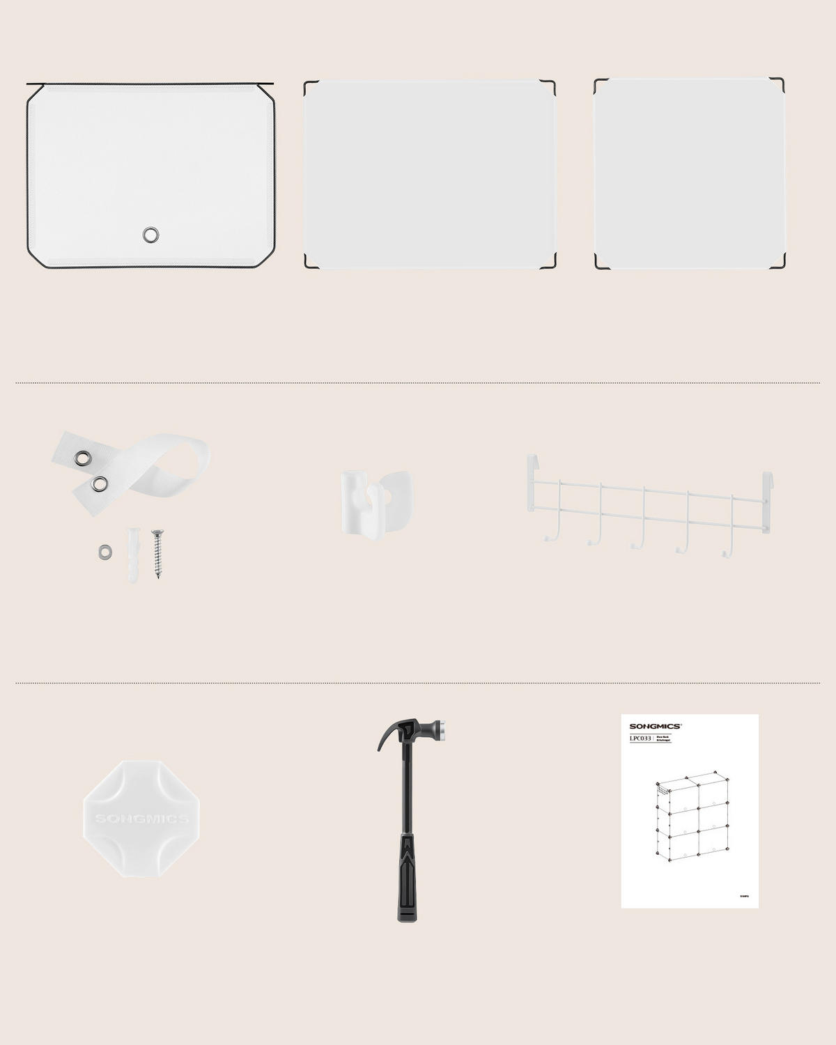 REGÁL NA TOPÁNKY, biela, 83/63/32 cm - biela, Basics, kov/plast (83/63/32cm)