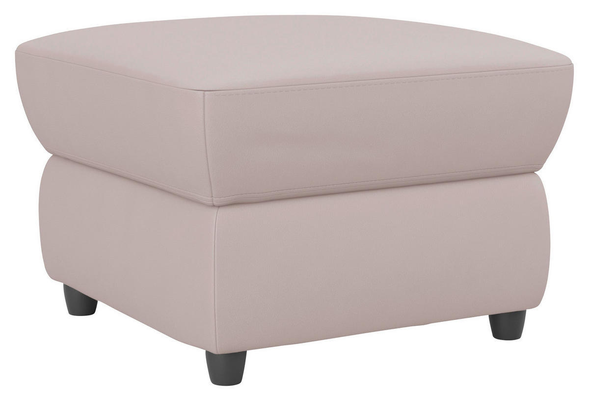 HOCKER in Textil Hellgrau  - Hellgrau/Schwarz, Konventionell, Kunststoff/Textil (68/45/68cm) - Livetastic