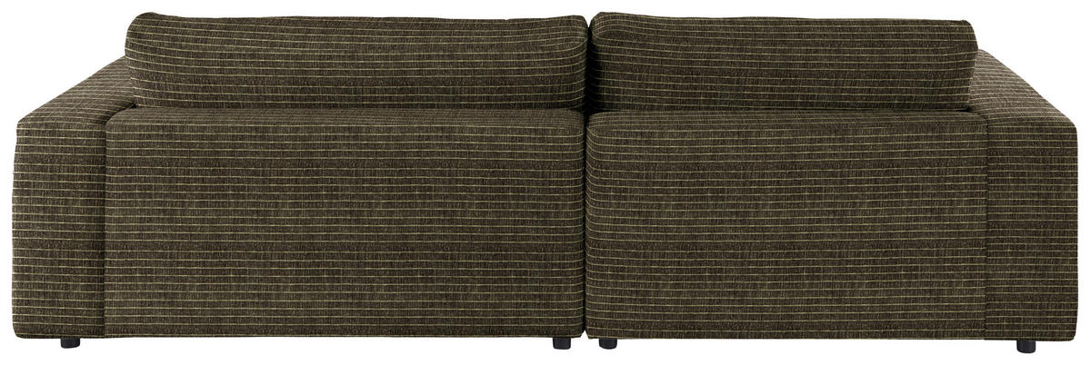 ECKSOFA in Chenille Olivgrün  190/270 cm  - Schwarz/Olivgrün, Design, Kunststoff/Textil (190/270cm) - Lomoco