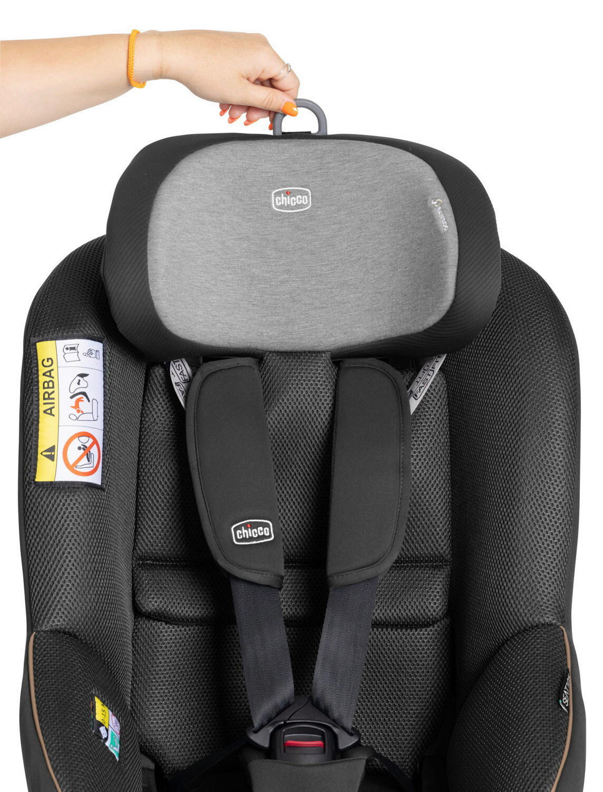 KINDERAUTOSITZ 105 I-Size  - Hellgrau/Schwarz, Basics, Textil (47/114/60cm) - Chicco