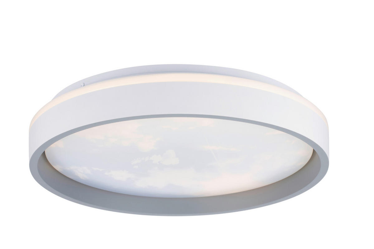 LED-DECKENLEUCHTE Solin 39/8 cm   - Weiß, LIFESTYLE, Kunststoff/Metall (39/8cm) - Novel