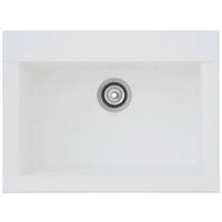 SPÜLE 1712OHIO66X50W  - Weiß, Trend, Glas/Kunststoff (66/21/50cm) - Respekta