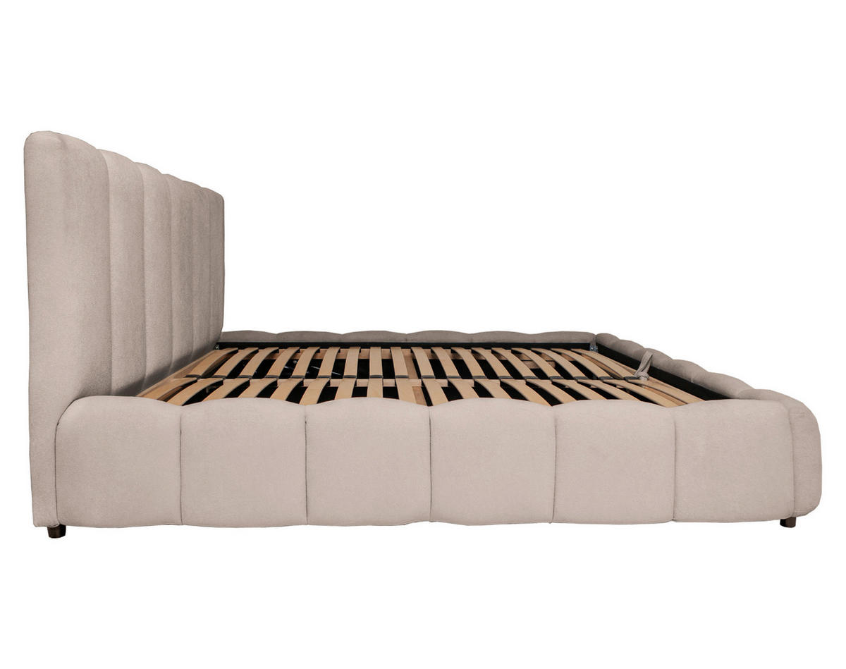 POLSTERBETT 160/200 cm  in Beige  - Beige/Schwarz, Konventionell, Holz/Kunststoff (160/200cm) - Carryhome