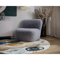 SESSEL Teddystoff Dunkelgrau  - Dunkelgrau/Schwarz, Design, Holz/Textil (76/70/70cm) - Livetastic