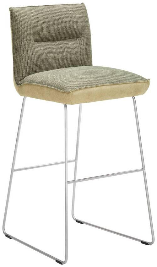 BARHOCKER ABANO - Edelstahlfarben/Hellgrün, Design, Textil/Metall (51/107/59cm) - Dieter Knoll