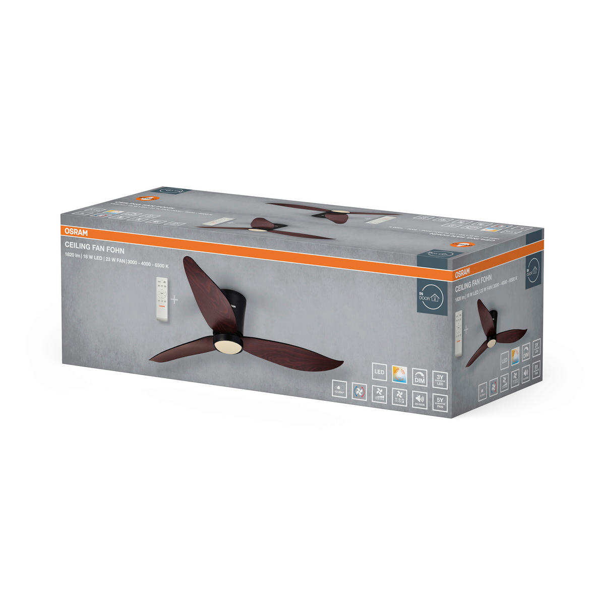 DECKENVENTILATOR - Design (116,8/23,4cm) - Osram