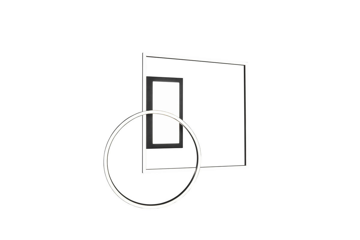 LED PLAFONJERA - crna, Dizajnerski, metal (64,5/9,0/86,5cm)