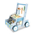 LAUFLERNWAGEN  - Blau/Hellgelb, Basics, Holz/Kunststoff (40/29,5/46cm) - My Baby Lou