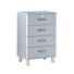 KOMMODE Silberfarben - Silberfarben/Nickelfarben, Design, Metall (60/92/41cm) - CARRYHOME
