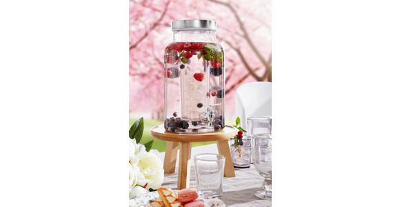 GETRÄNKESPENDER - Edelstahlfarben/Transparent, Basics, Glas/Kunststoff (5,6l) - Novel