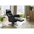 RELAXSESSEL in Leder Hellgrau - Hellgrau/Schwarz, Design, Leder/Metall (77/114/86cm) - Welnova RELAXSESSEL in Leder Hellgrau - Hellgrau/Schwarz, Design, Leder/Metall (77/114/86cm) - Welnova
