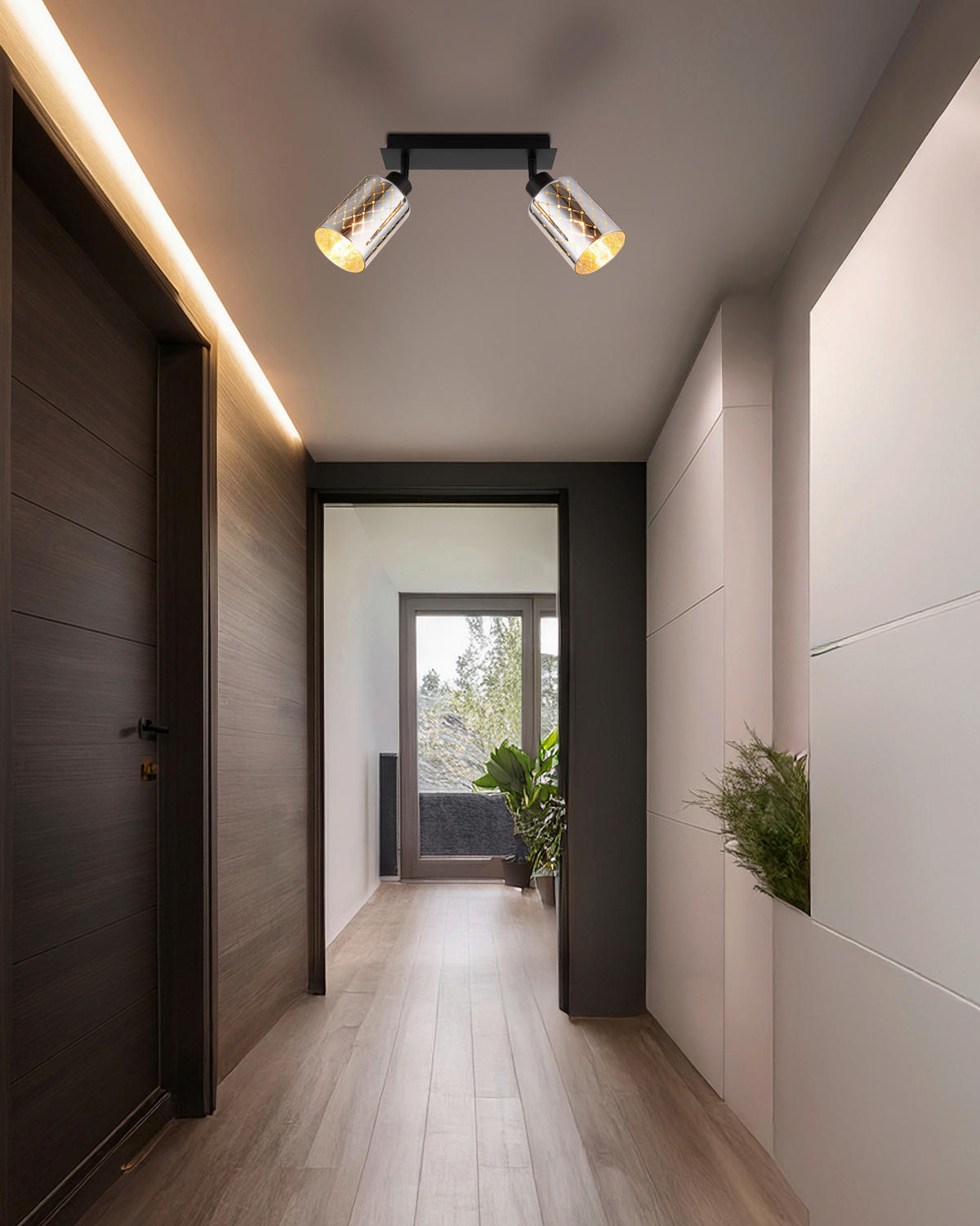 STRAHLER 46/9/22 cm   - Klar/Chromfarben, Basics, Glas/Metall (46/9/22cm) - Globo