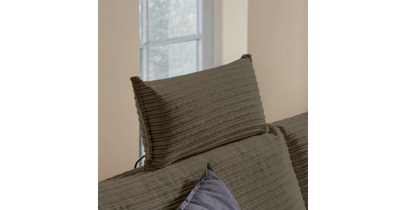ECKSOFA Braun Cord - Schwarz/Braun, KONVENTIONELL, Textil/Metall (173/276cm) - Carryhome
