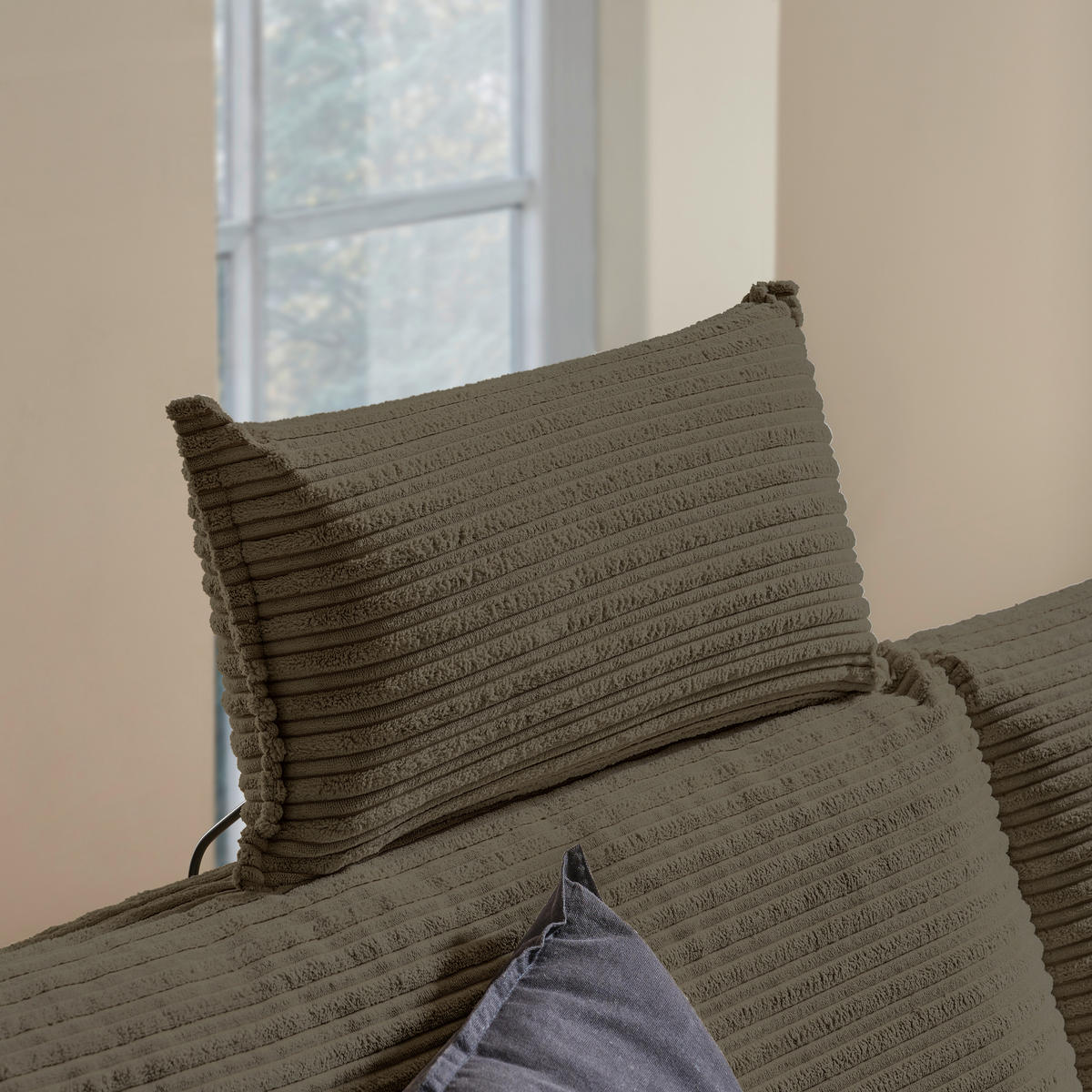 ECKSOFA in Cord Braun  173/276 cm  - Schwarz/Braun, KONVENTIONELL, Textil/Metall (173/276cm) - Carryhome