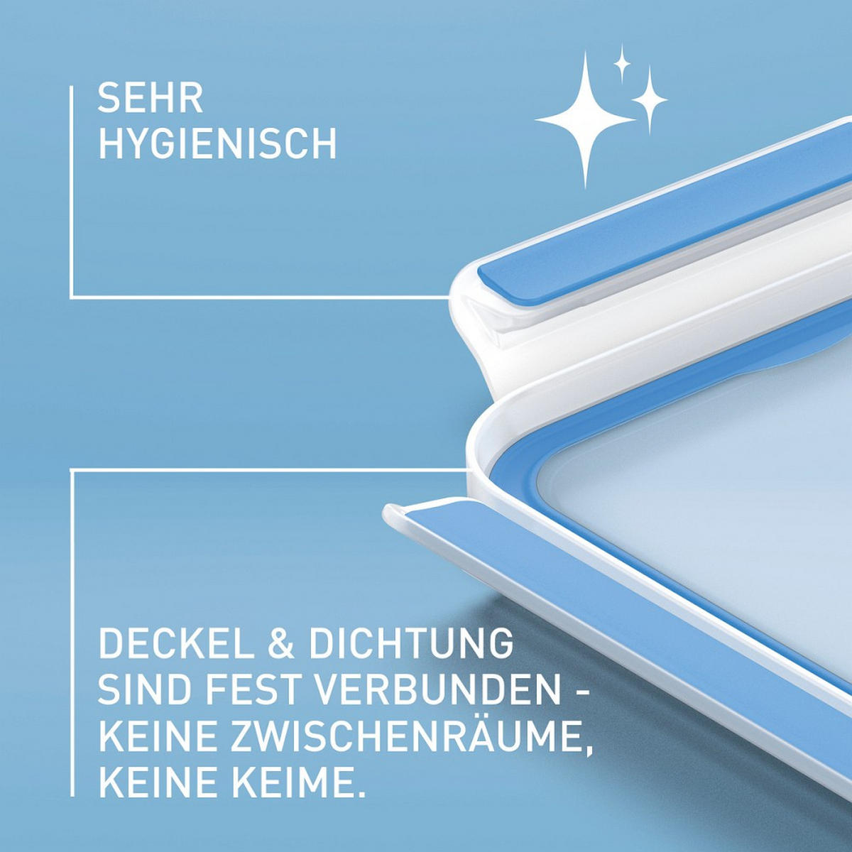 FRISCHHALTEDOSENSET Clip & Close  - Transparent, Basics, Kunststoff - Emsa