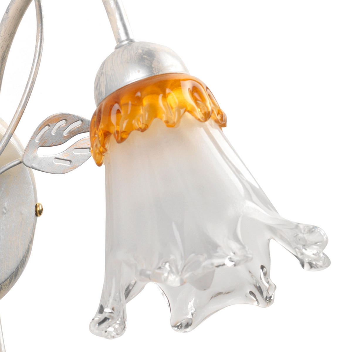 WANDLEUCHTE 18/23/25 cm   - Weiß, KONVENTIONELL, Glas/Metall (18/23/25cm)