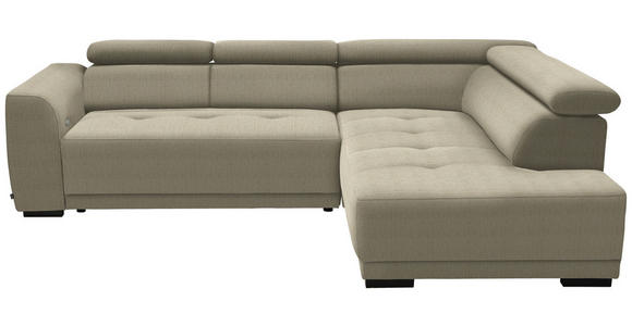 ECKSOFA in Chenille Beige 284/205 cm - Beige/Schwarz, Design, Kunststoff/Textil (284/205cm) - Xora
