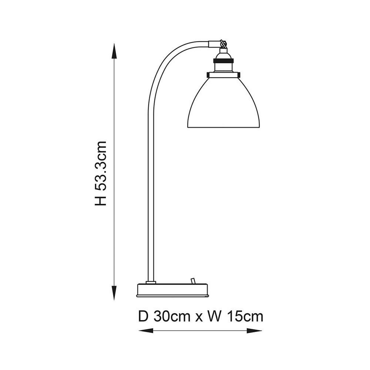 TISCHLEUCHTE 15/53 cm   - Klar/Grau, KONVENTIONELL, Glas/Metall (15/53cm)