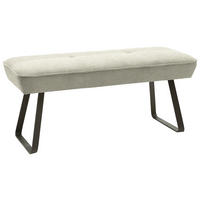 HOCKERBANK 118/50/51 cm   - Sandfarben/Schwarz, Design, Textil/Metall (118/50/51cm) - Dieter Knoll