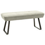 HOCKERBANK 118/50/51 cm   - Sandfarben/Schwarz, Design, Textil/Metall (118/50/51cm) - Dieter Knoll