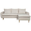 ECKSOFA Perlmutt Chenille  - Buchefarben/Perlmutt, KONVENTIONELL, Holz/Textil (244/163cm) - Carryhome