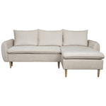 ECKSOFA Perlmutt Chenille  - Buchefarben/Perlmutt, KONVENTIONELL, Holz/Textil (244/163cm) - Carryhome