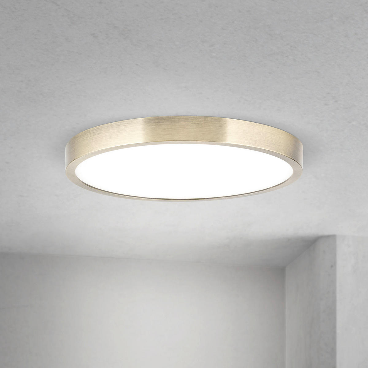 LED-DECKENLEUCHTE Disc 24/2,4 cm   - Bronzefarben, KONVENTIONELL, Kunststoff/Metall (24/2,4cm)