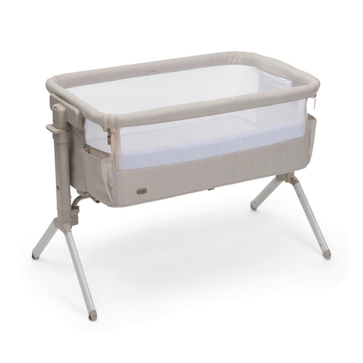 BEISTELLBETT Next2Me Armonia  - Beige, Basics, Textil/Metall (99/69/83/55,5cm) - Chicco